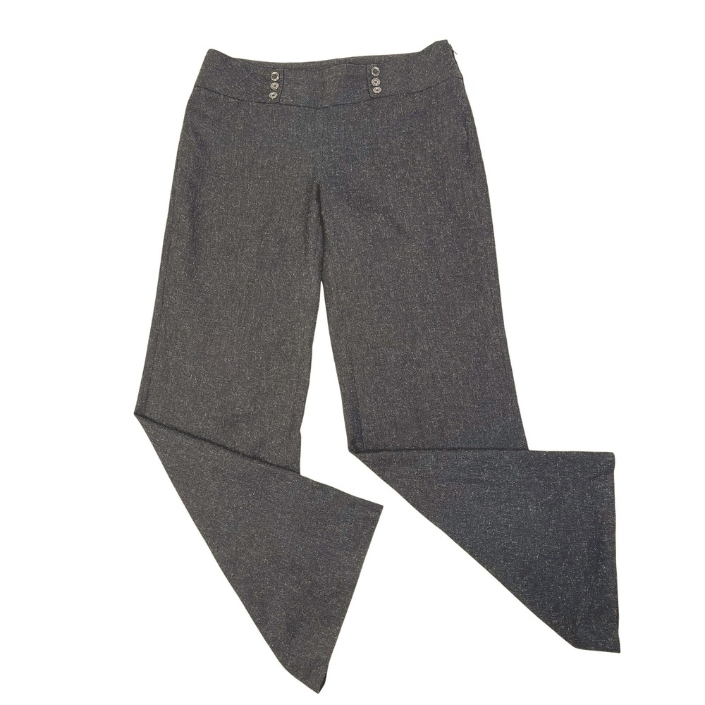 White House Black Market‎ Officecore Wide Leg Career Dress Pants Gray Size 10R